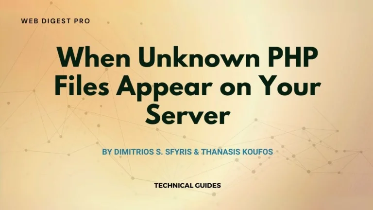 When Unknown PHP Files Appear on Your Server
